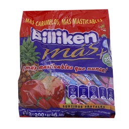 Caramelos Billiken masticable frutal x 600g (142u)