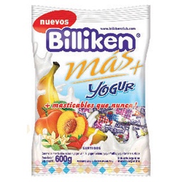 Caramelos Billiken masticable yogur x 600g (142u)