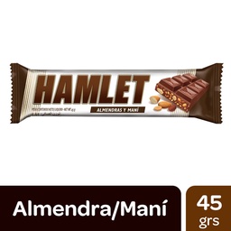 Chocolate Hamlet 43g -almendras y mani-