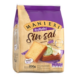 Tostadas Manieri x 200g SIN SAL