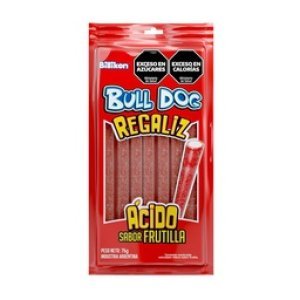 Regaliz BULLDOG Frutilla Acida x 75g